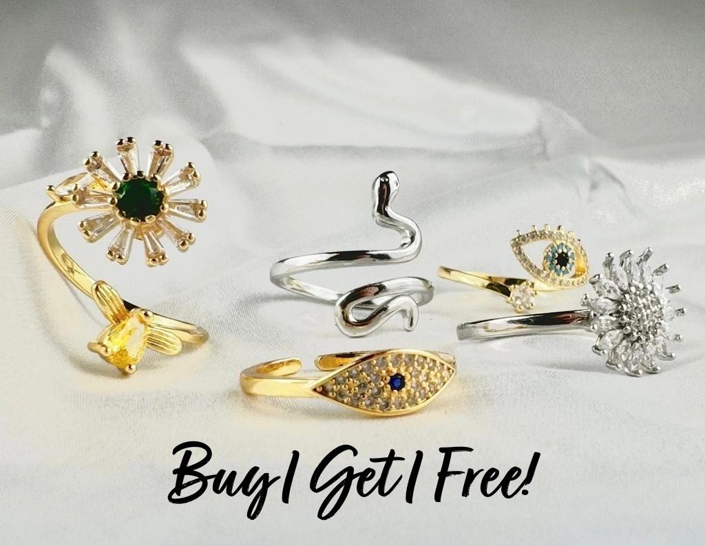 Silver Plated Rings- Buy 1 Get 1 FREE
