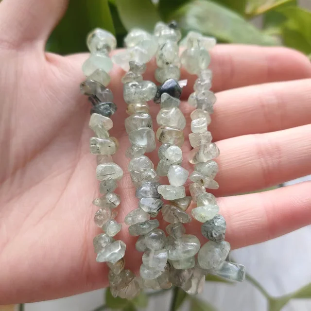 Prehnite Crystal Chip Bracelet