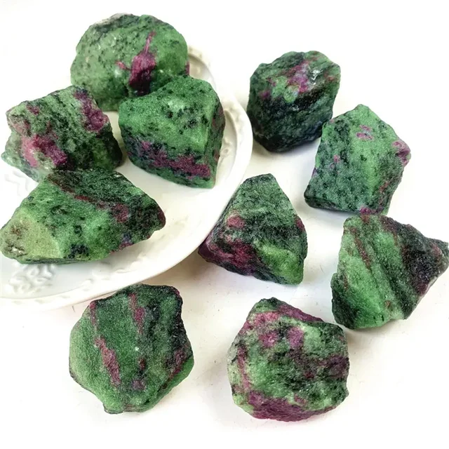 Rough Ruby in Zoisite Crystal.