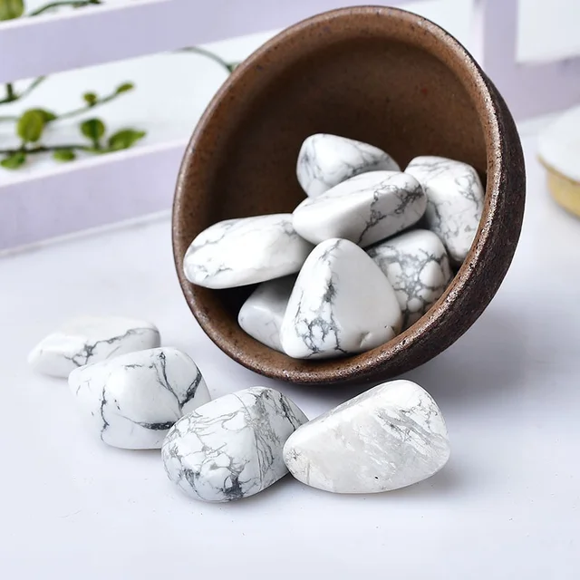 Howlite Crystal Tumblestones-bowl