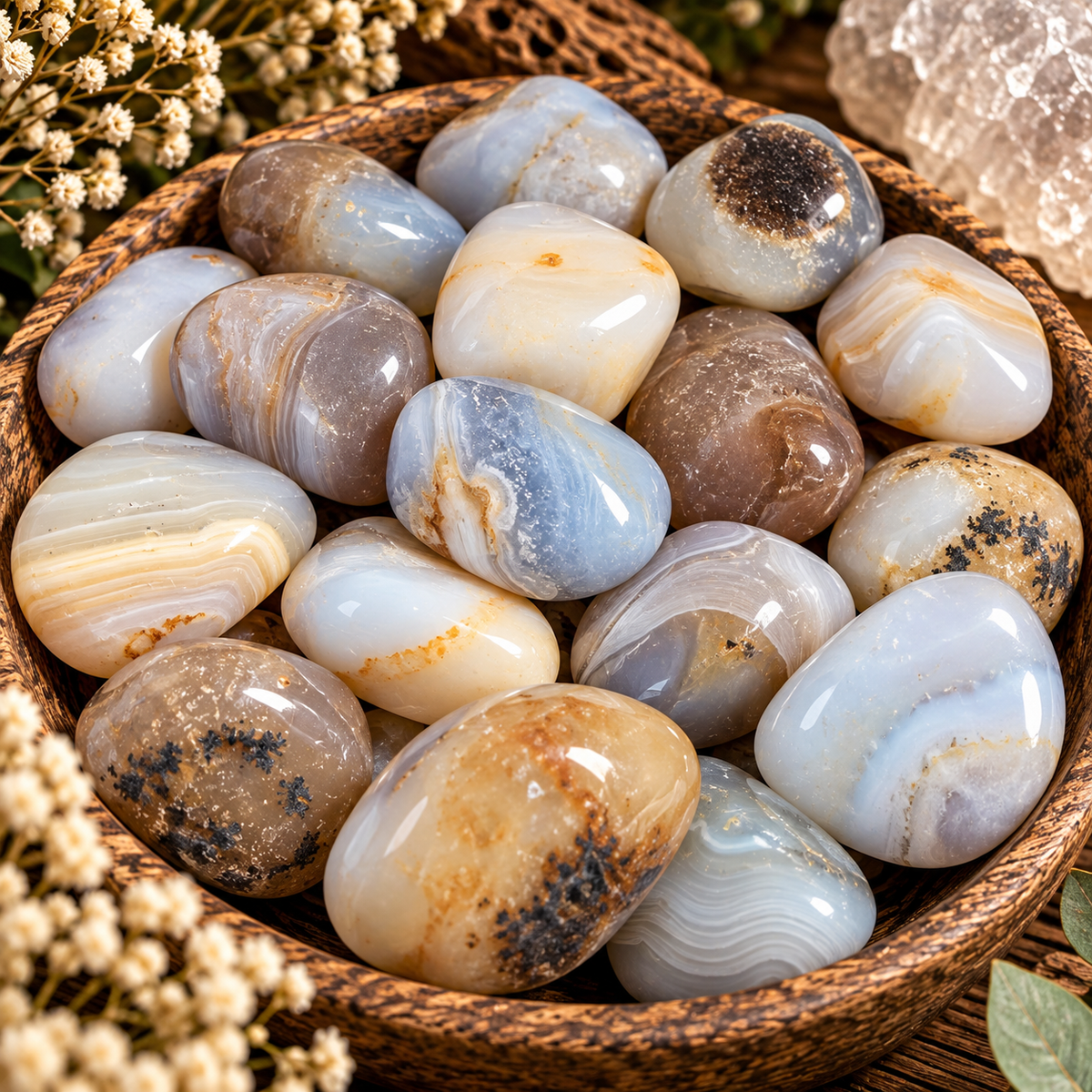 Large Persian Agate Crystal Tumblestone