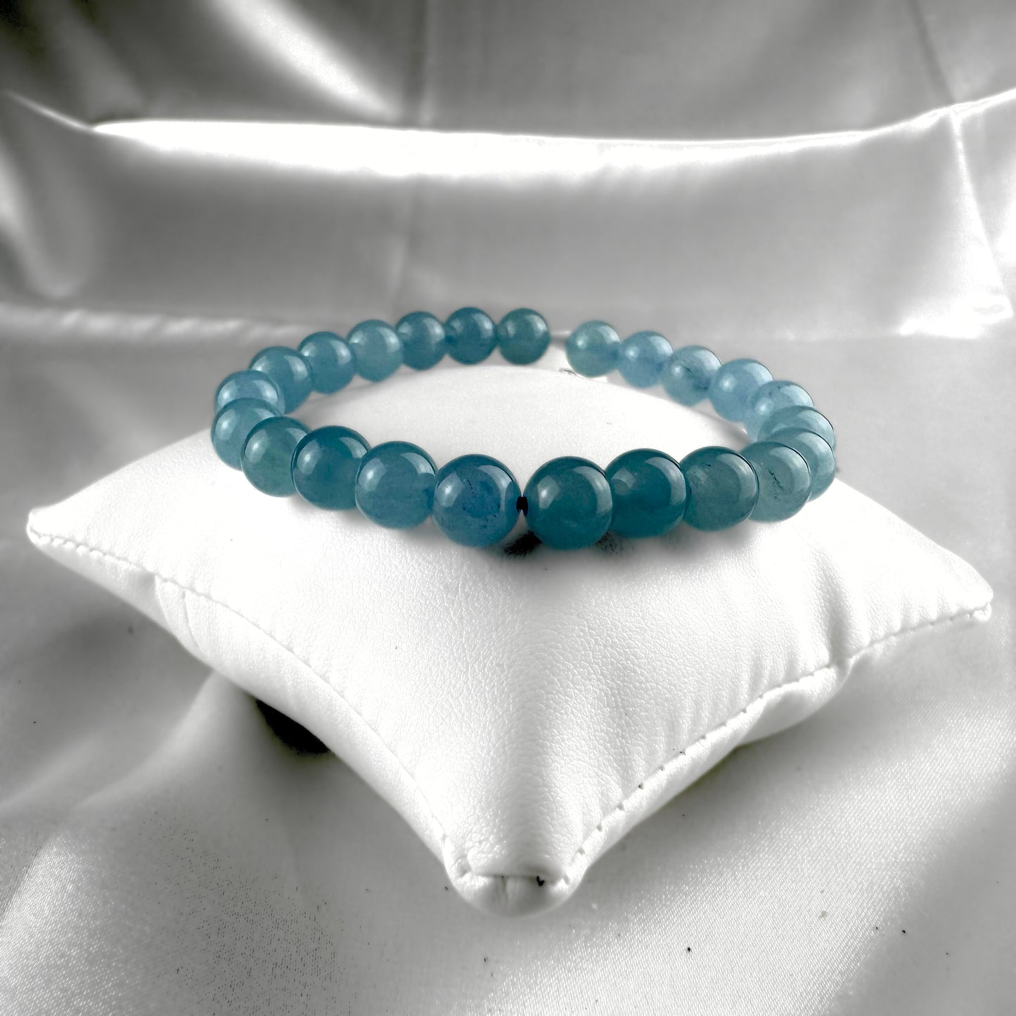 chalcedony crystal beaded bracelet