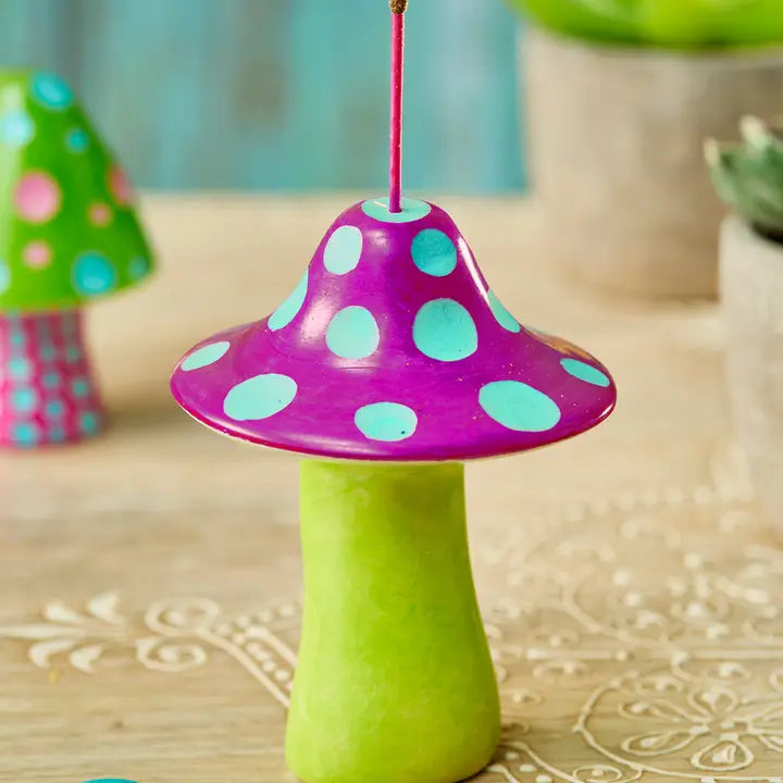 Funky Mushroom Incense Holder - Neon