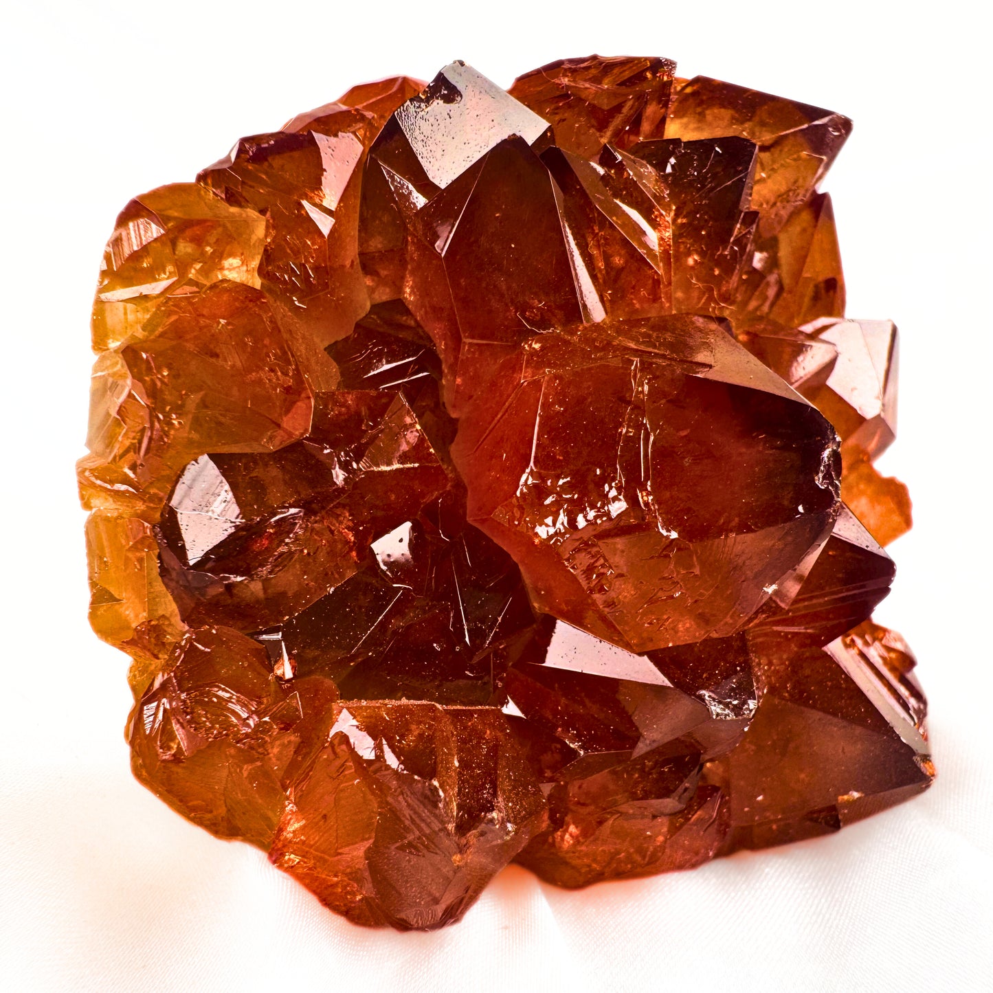 Orange Amethyst Crystal Cut Base (dyed)