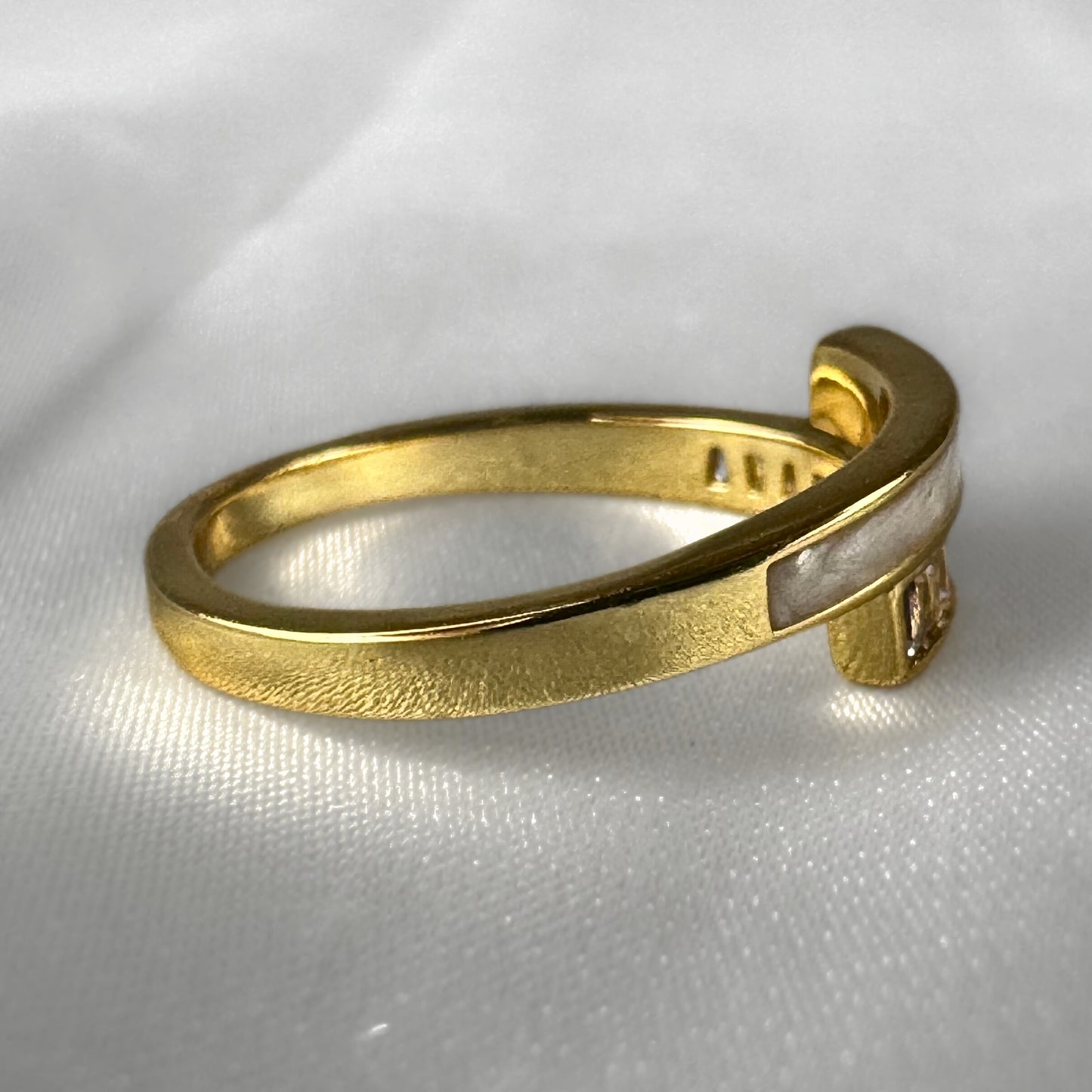 Zircon Gold Plated Wrap Ring