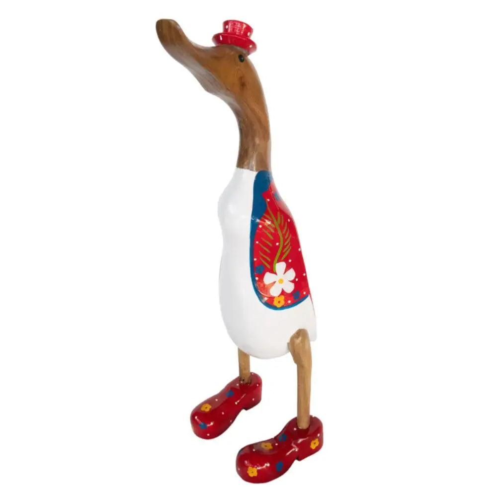 Duck with Waistcoat Bamboo Root 47cm