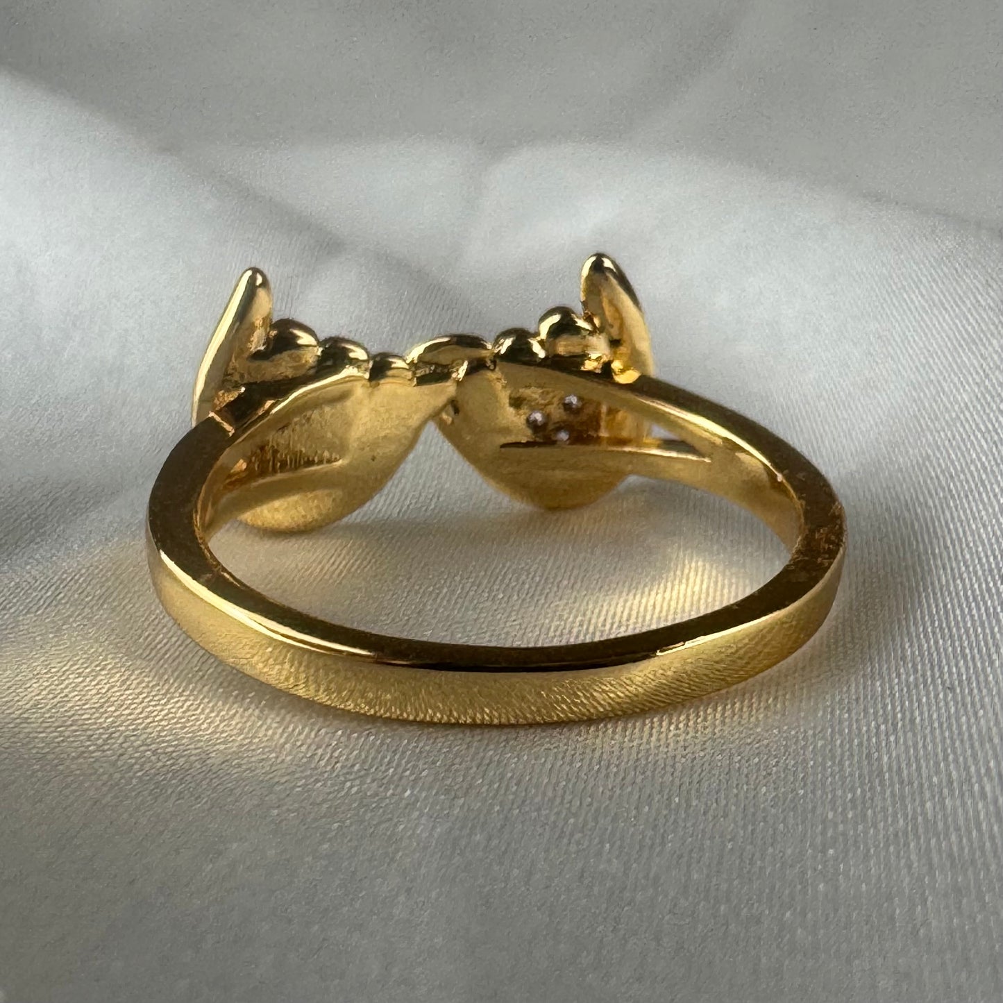 Holding Hands Gold Adjustable Ring