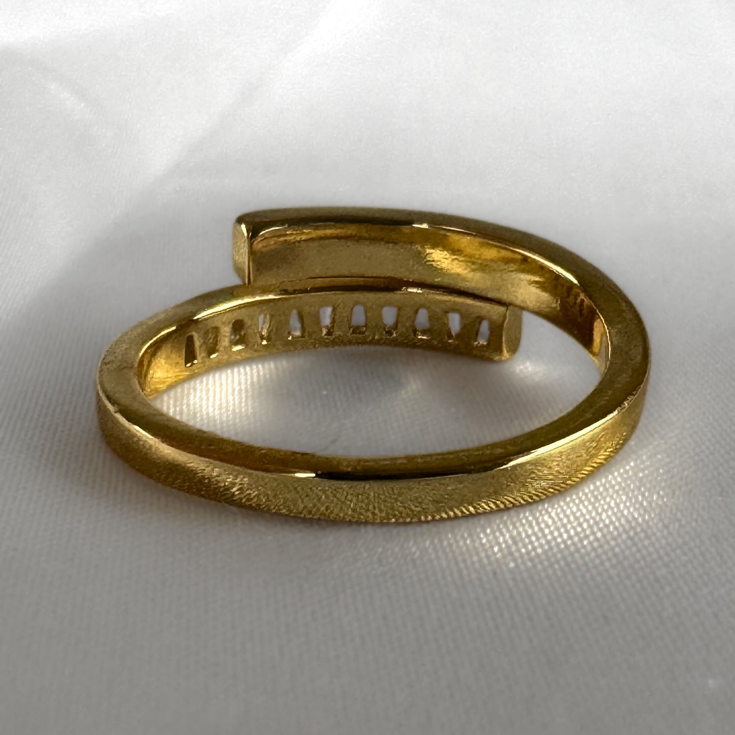 Zircon Gold Plated Wrap Ring