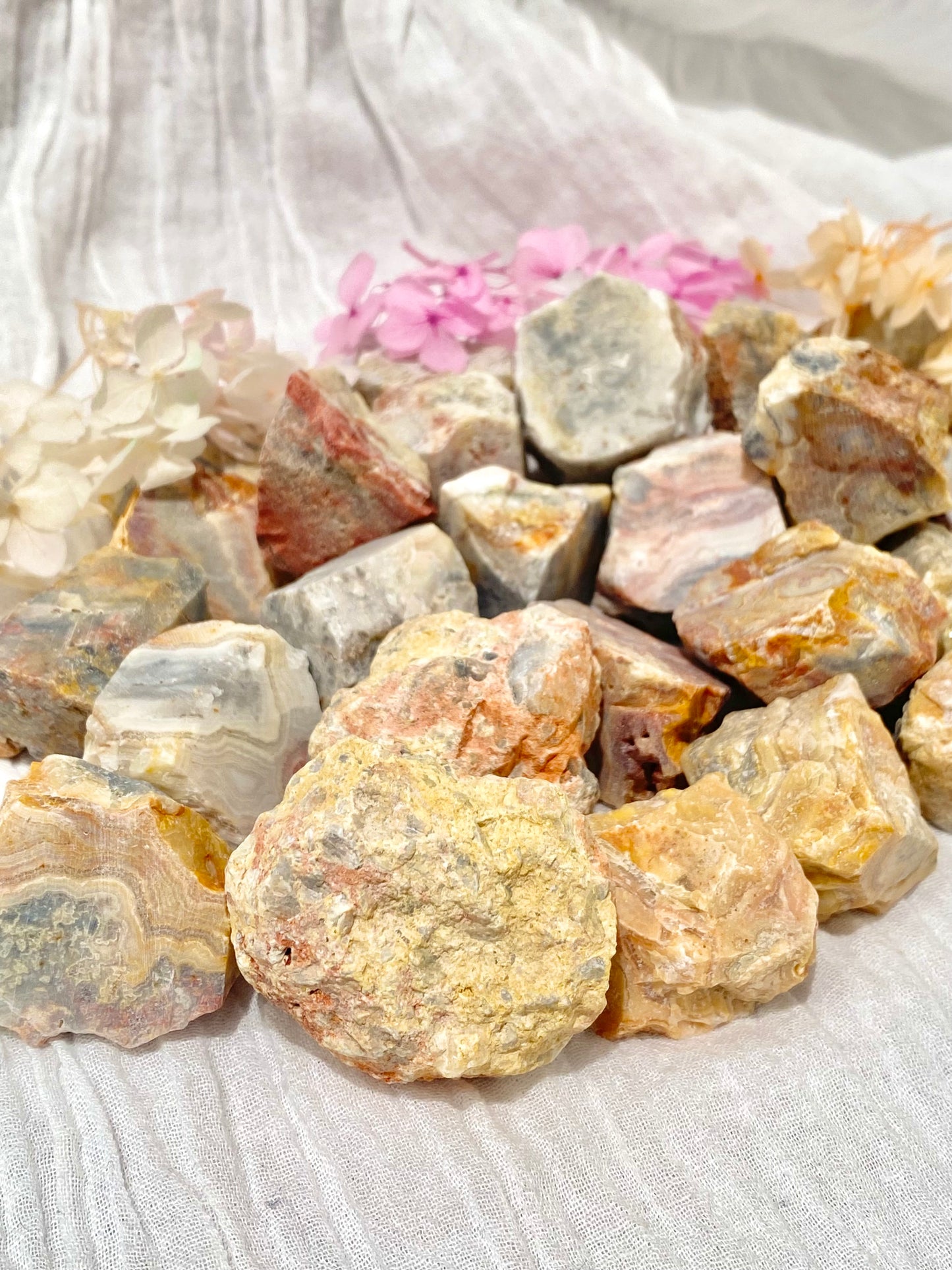 Rough Crazy Lace Agate Crystal