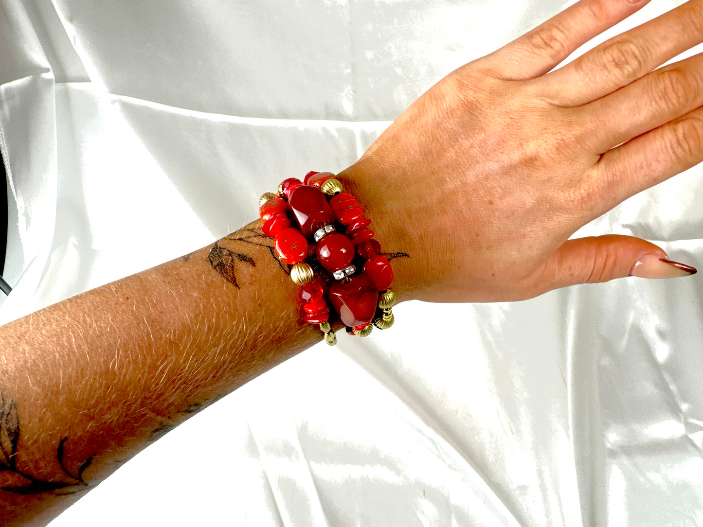 Red Spiral Bracelet