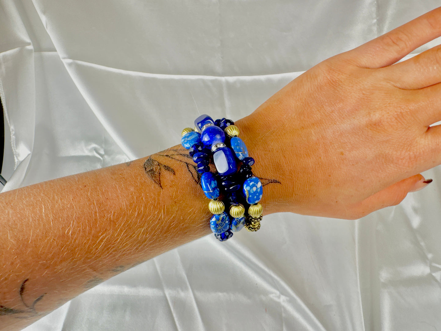 Dark Blue Spiral Bracelet