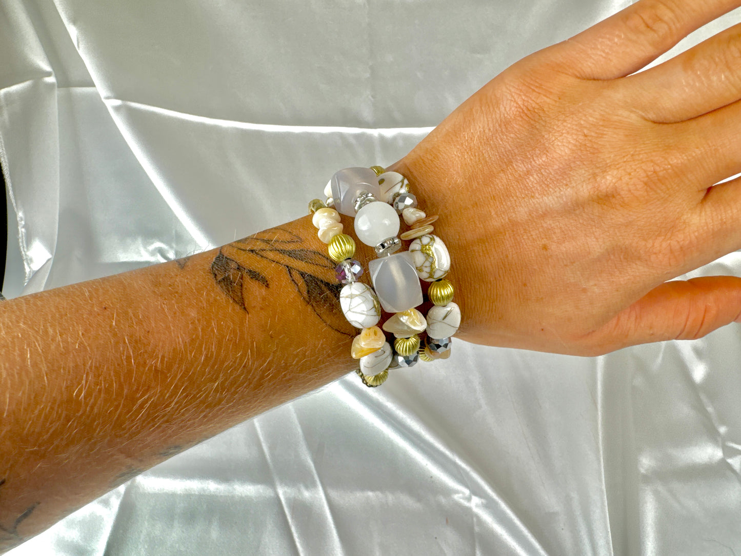 White Spiral Bracelet