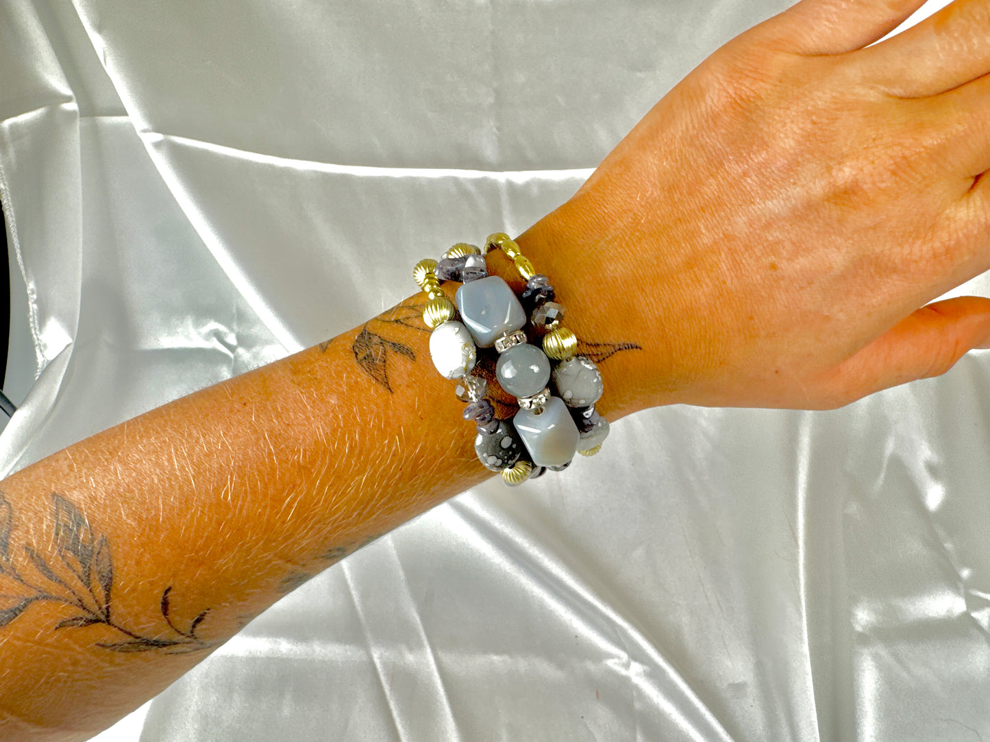 Grey Spiral Bracelet