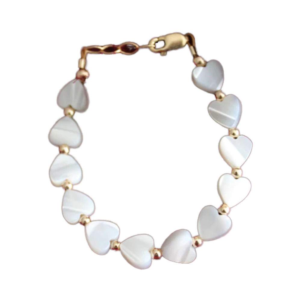 Mother of Pearl Heart Bracelet