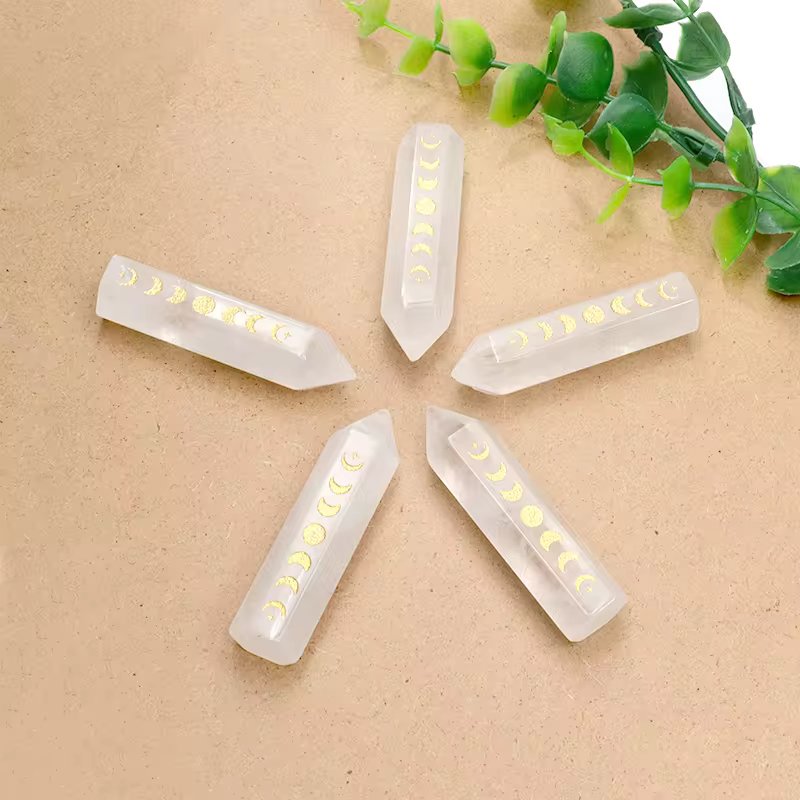 Clear Quartz Crystal Moon Phase Small Points