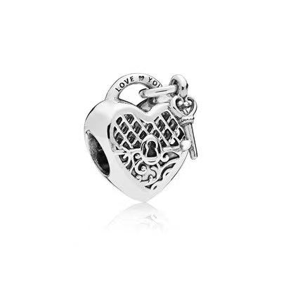 Heart Padlock Charm