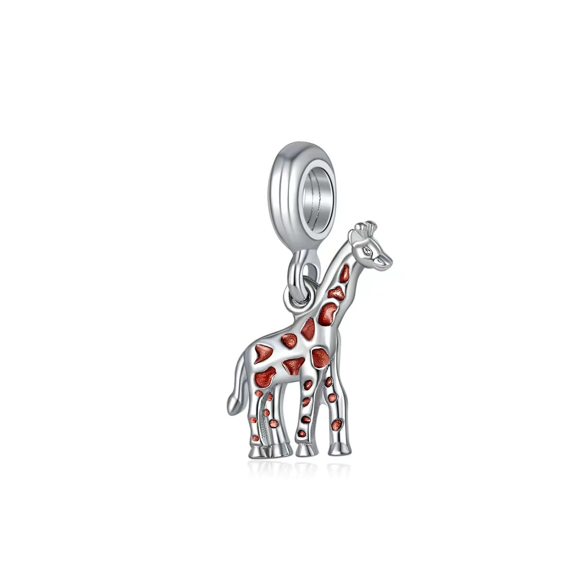 Dangly Giraffe Silver Charm