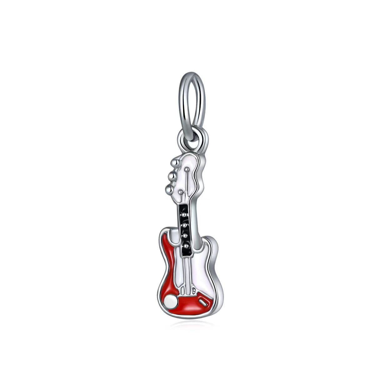 Silver Electric Guitar Charm