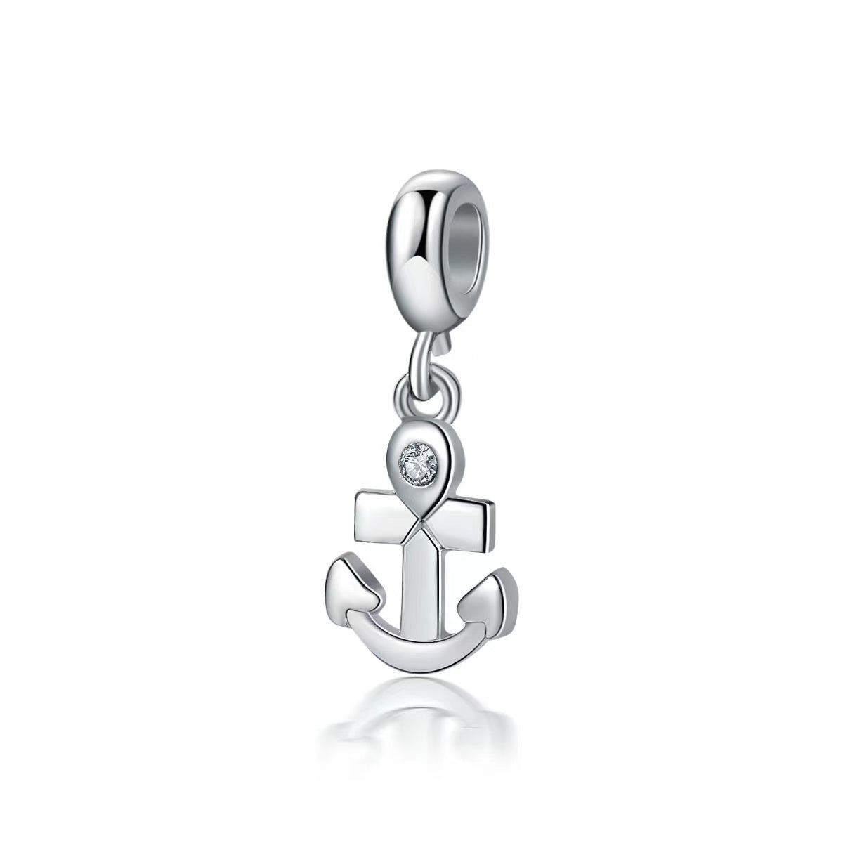 Dangly Anchor Silver Charm