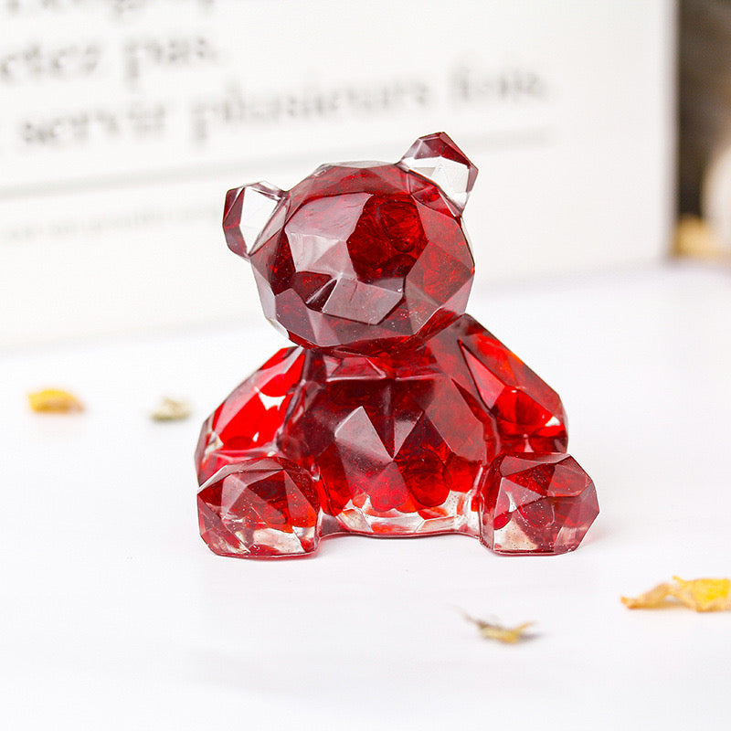 Red Chip Resin Teddy Bear - Dylan's Den Crystal Shop