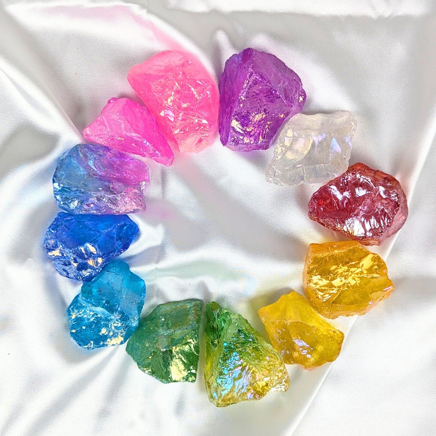 Rough Purple and Blue Aura Crystal