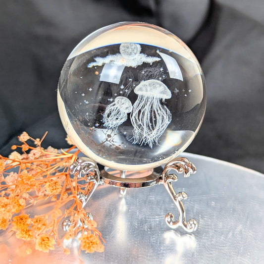 Jellyfish in Glass Sphere