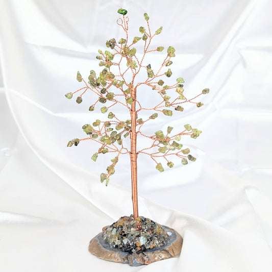 Medium Peridot Crystal Chip Gem Tree
