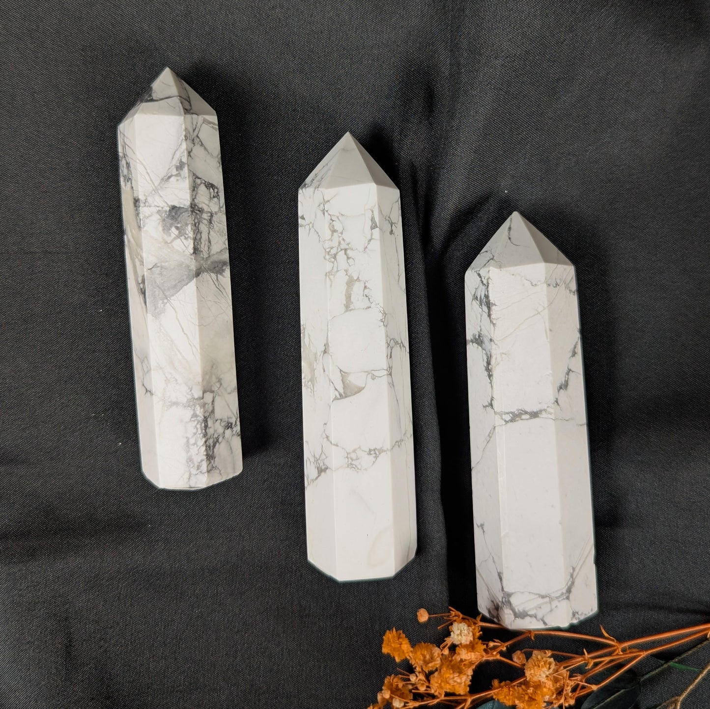 Howlite Crystal Point