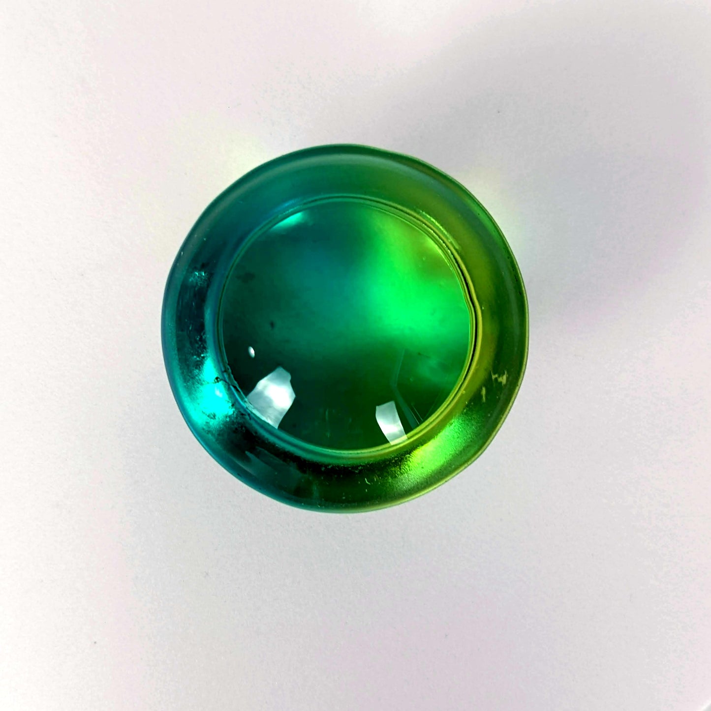 Green Glass Mushroom Carvings