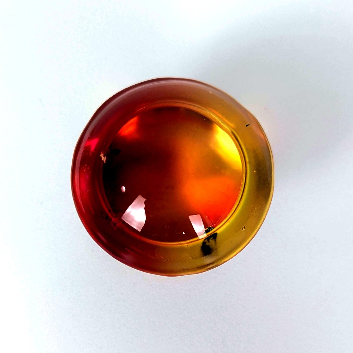 Orange/Yellow Glass Mushroom Carvings