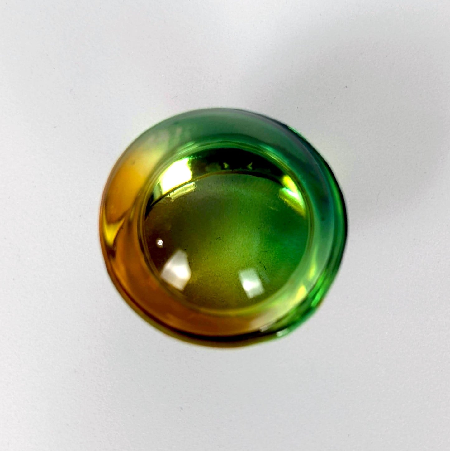 Green/Yellow Glass Mushroom Carvings