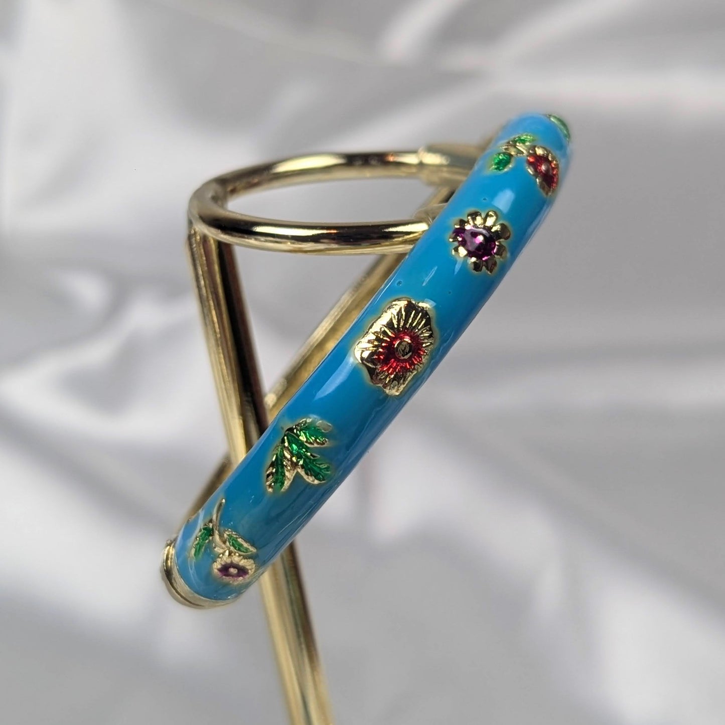 Light Blue Cloisonné Bangle - 5cm - Dylan's Den Crystal Shop