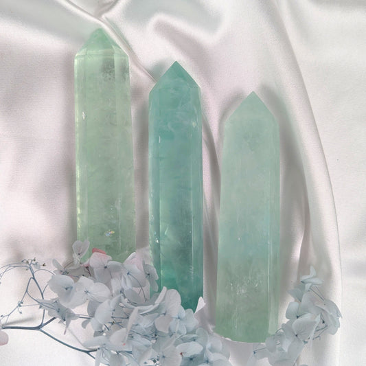 Green Fluorite Crystal Point