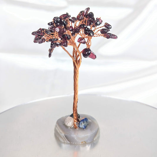 Small Garnet Crystal Chip Gem Tree