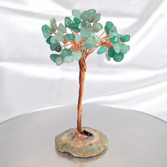 Small Green Aventurine Crystal Chip Gem Tree