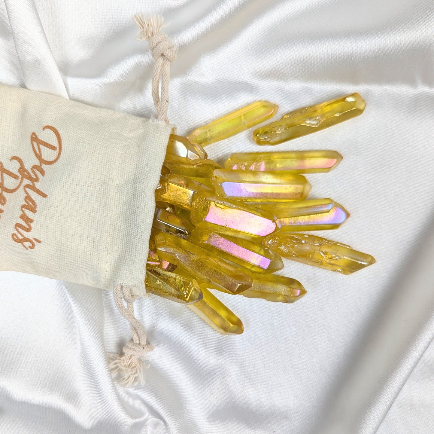 Yellow Aura Crystal Point