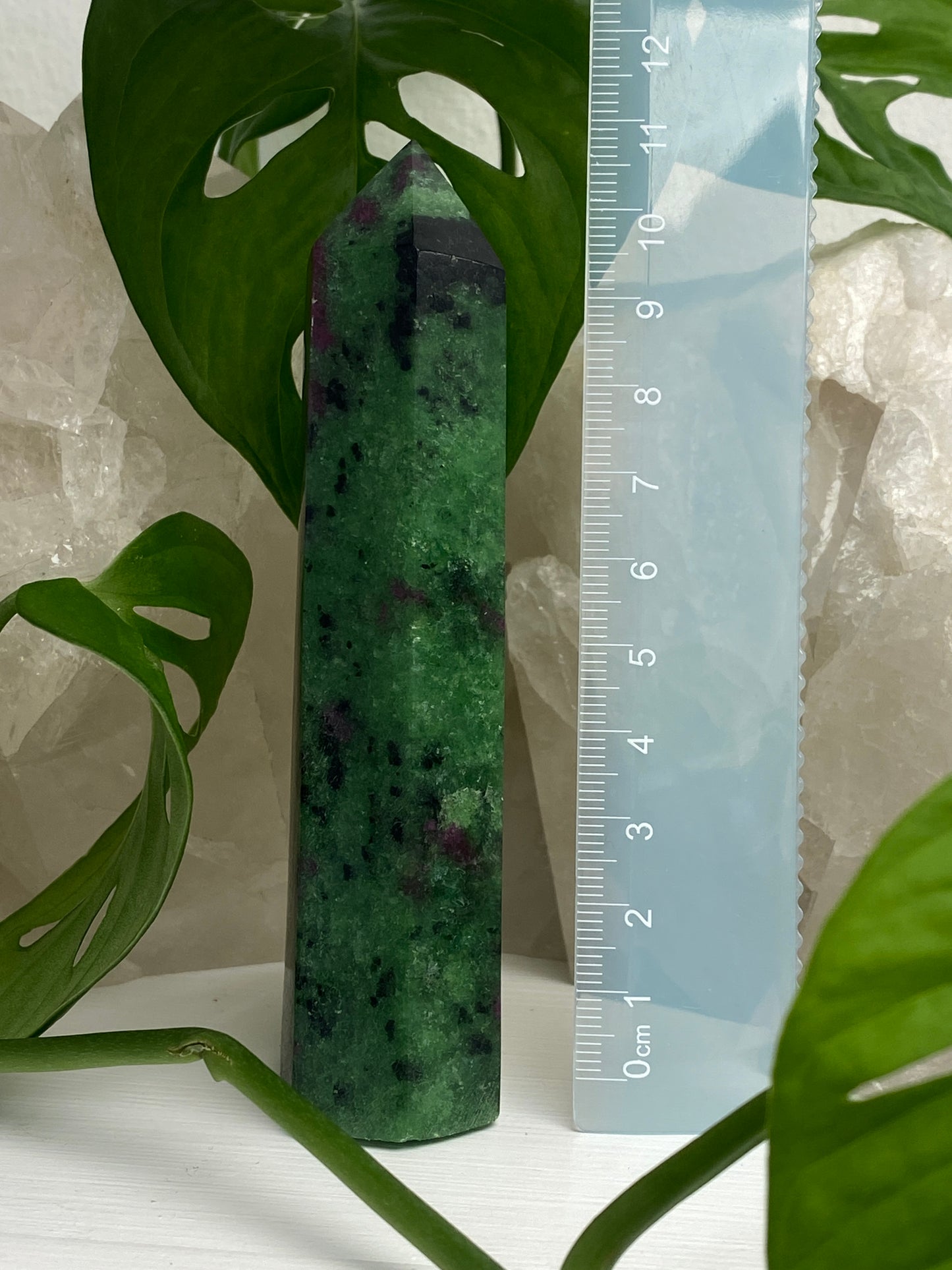 Ruby in Zoisite Crystal Point