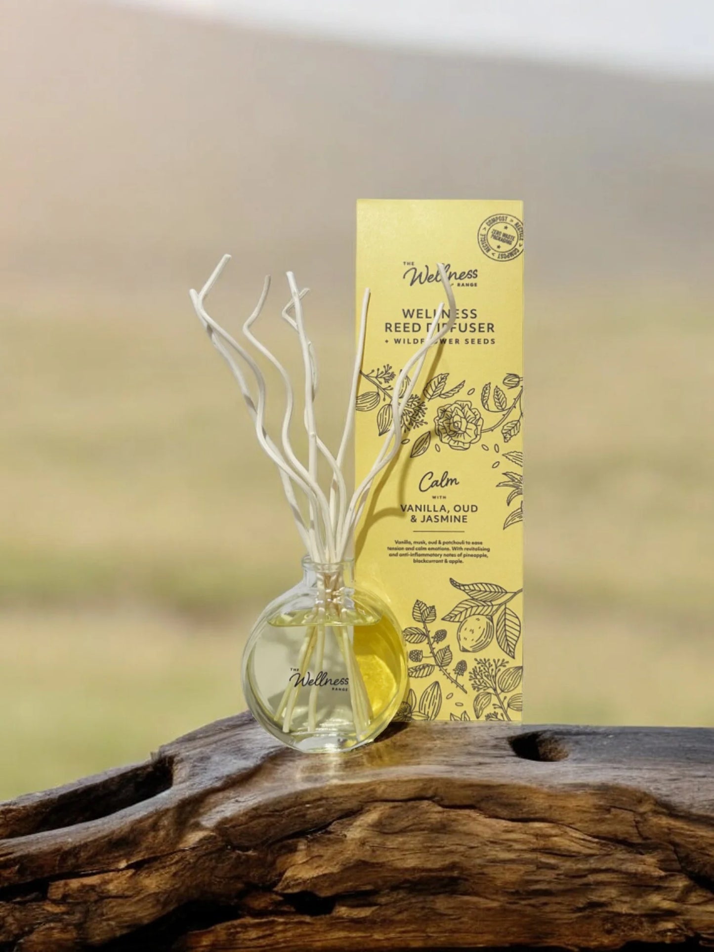 Potters Crouch Calm Wellness Reed Diffuser with Vanilla, Oud & Jasmine - 125ml