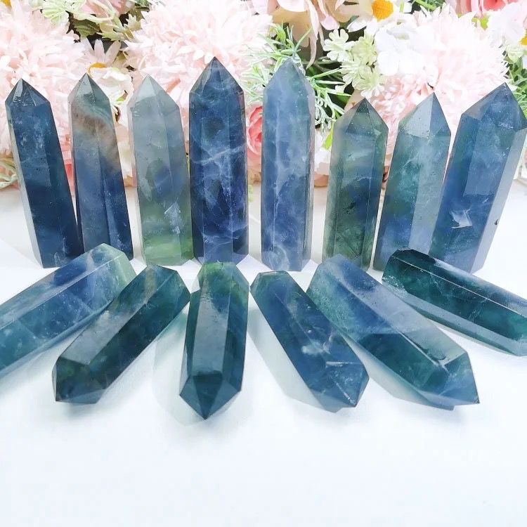 Blue Fluorite Crystal Points