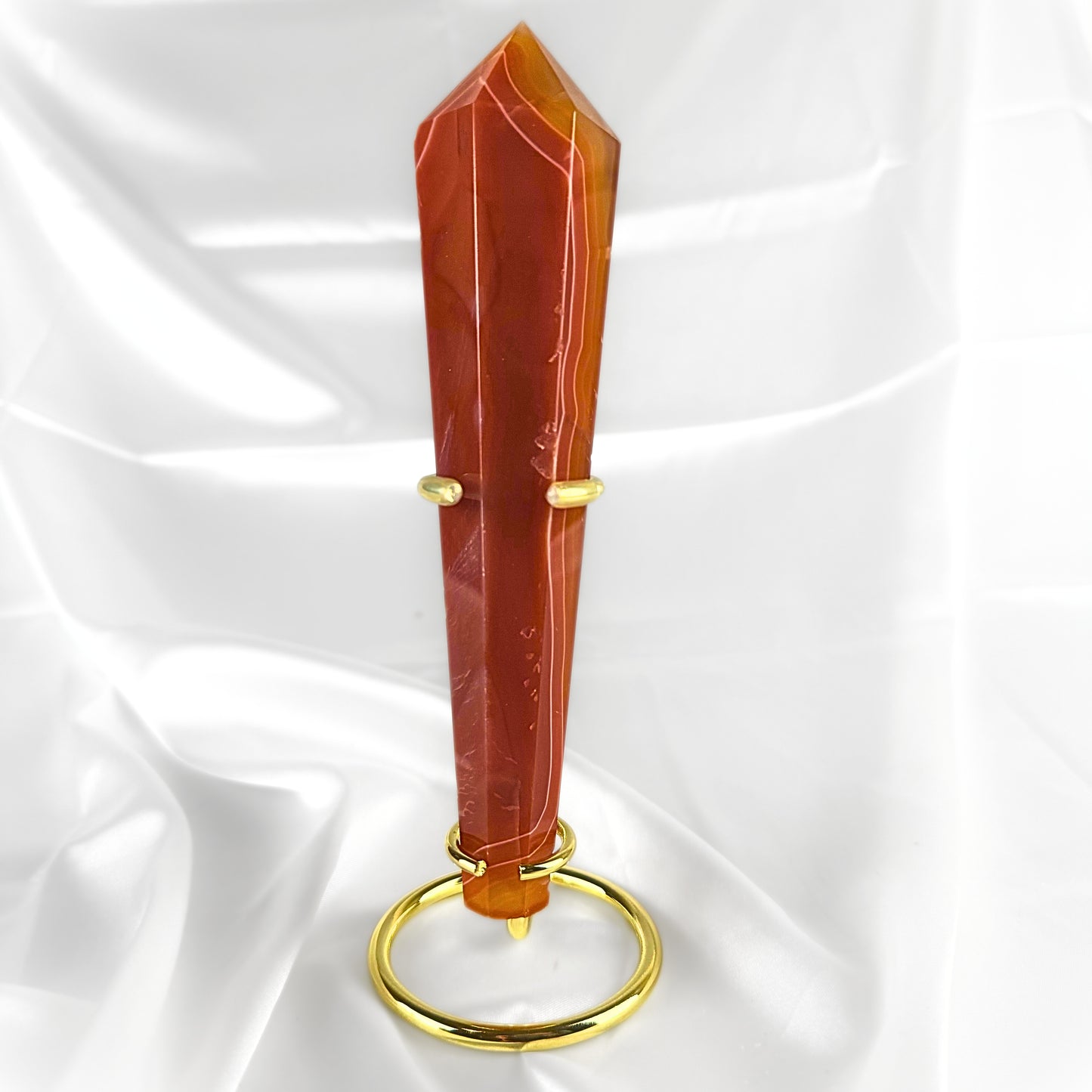 Red Agate Crystal Wand