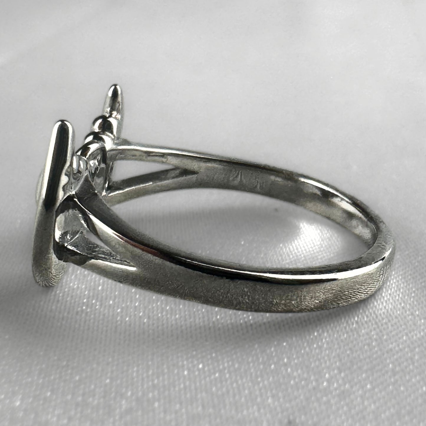 Holding Hands Silver Adjustable Ring