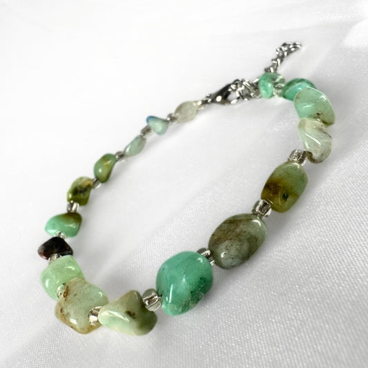 Amazonite Crystal Bead Bracelet