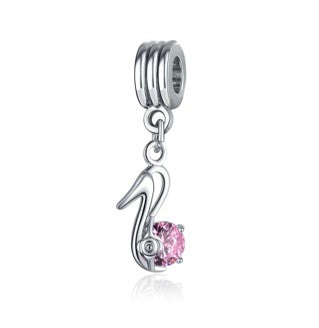 silver Zircon High Heel Charm