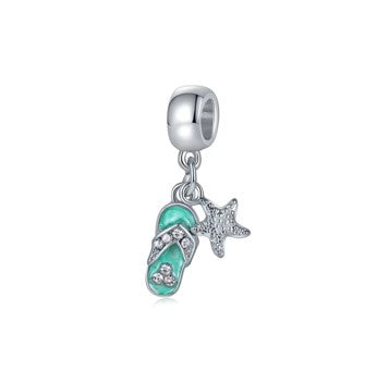 Dangly Flip Flop Silver Charm