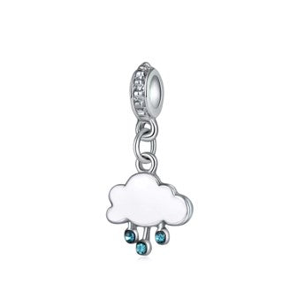 Rain Cloud Silver Charm