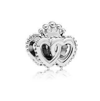 Linked Hearts Silver Charm
