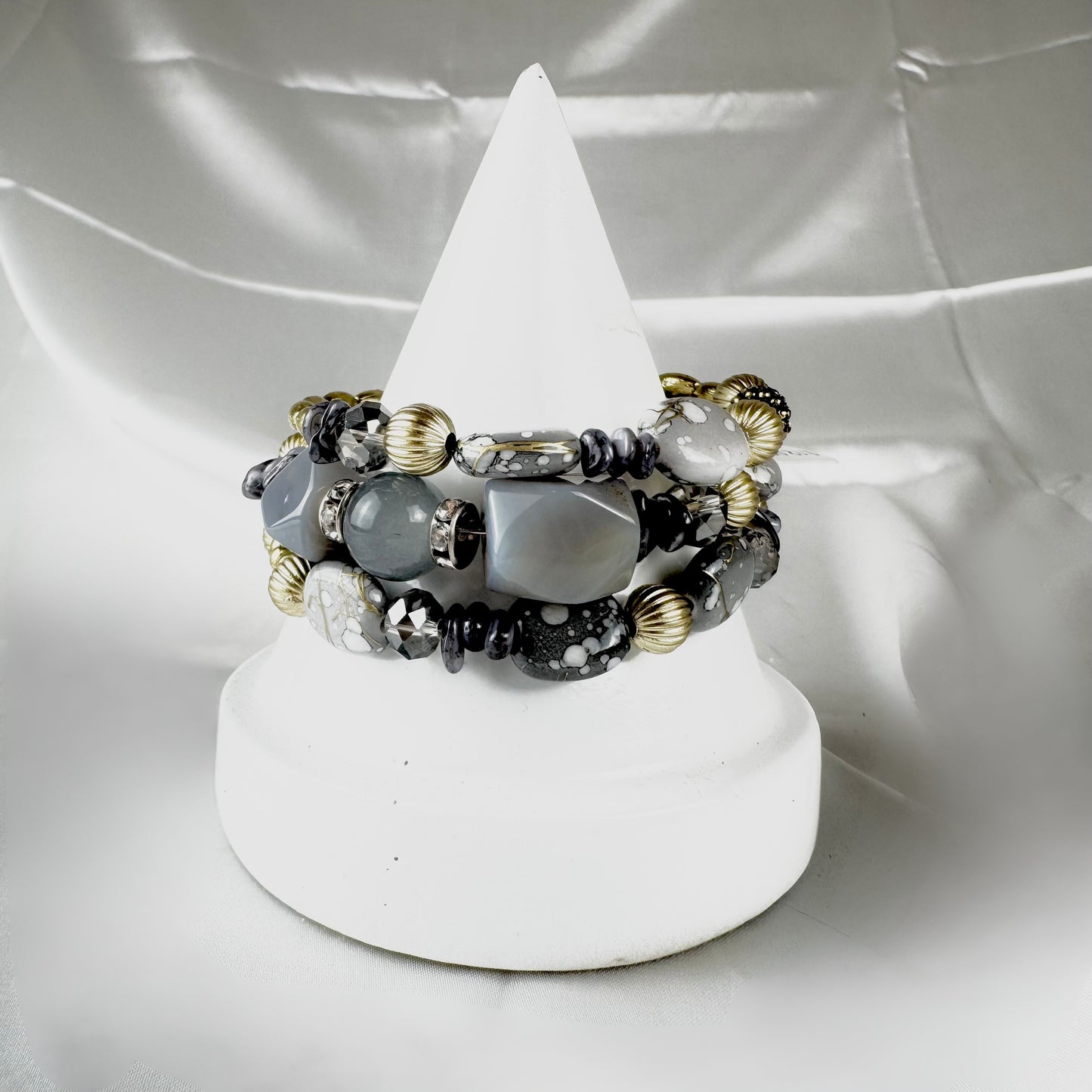 Grey Spiral Bracelet