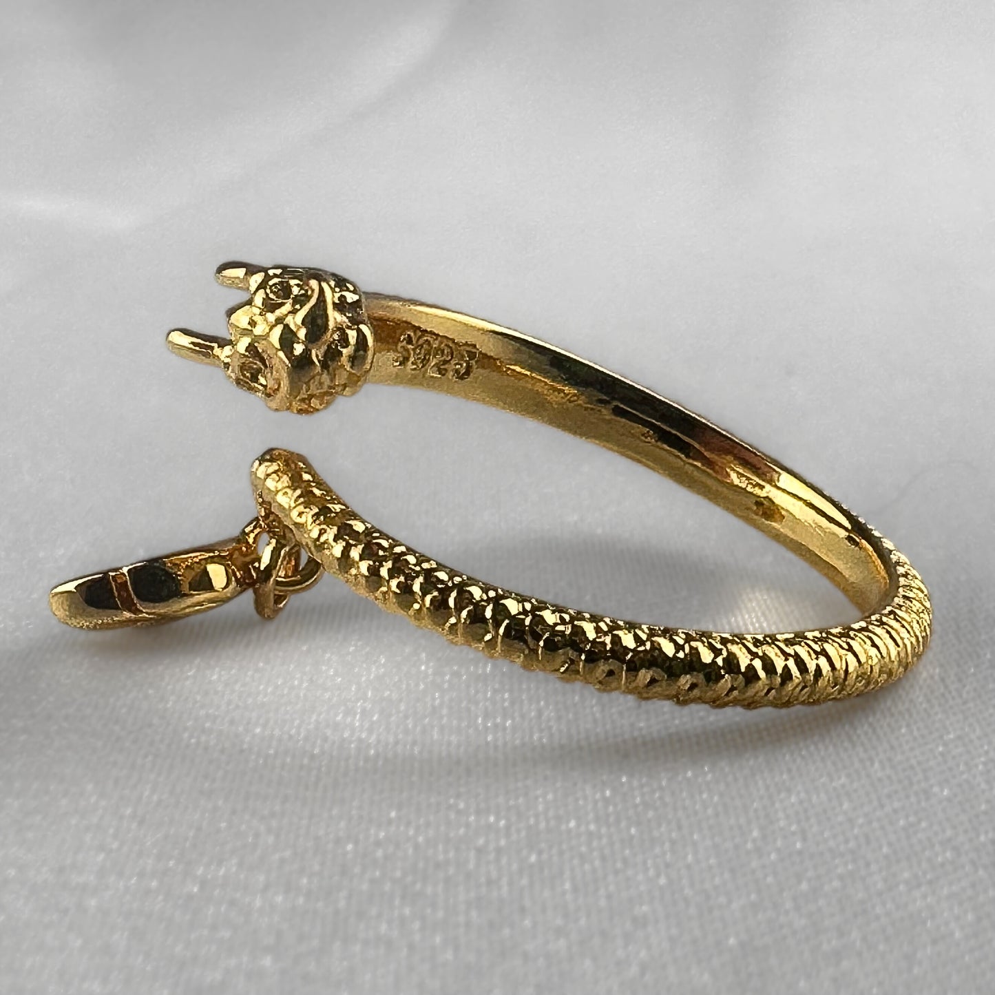 Chinese Dragon Gold Adjustable Ring