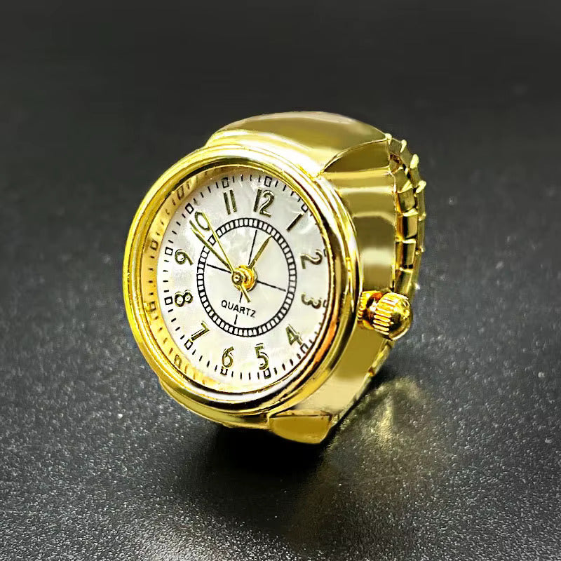 Men's Gold Watch Stainless Steel Ring
