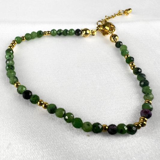 Faceted Green Bracelet